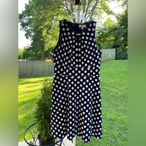 Classy blue polka dot dress